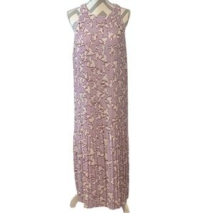 Womens Halogen Women’s Sleeveless Pleated Maxi Dress Size M